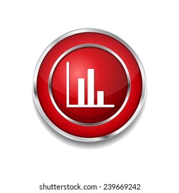 Graph Red Vector Icon Button