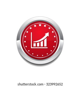 Graph Red Vector Icon Button