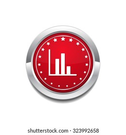 Graph Red Vector Icon Button