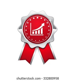 Graph Red Vector Icon Design