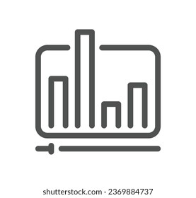 Graph related icon outline and linear vector.