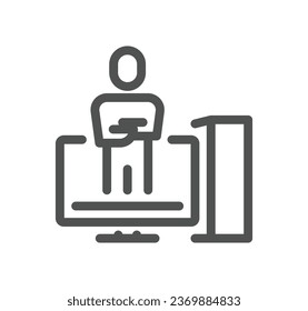 Graph related icon outline and linear vector.