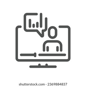 Graph related icon outline and linear vector.