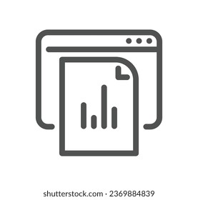 Graph related icon outline and linear vector.
