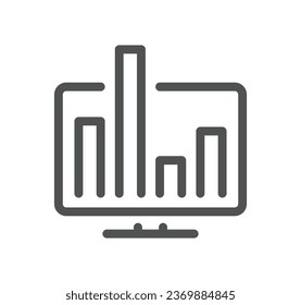 Graph related icon outline and linear vector.
