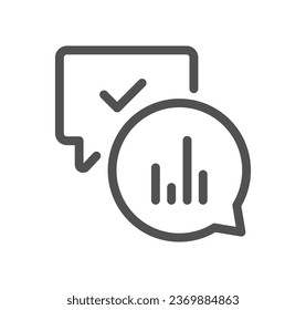 Esquema del icono relacionado con el gráfico y vector lineal.