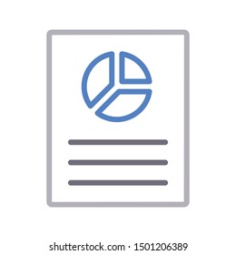 graph report colour line vector icon