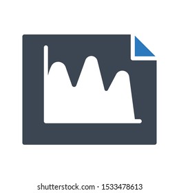 graph report glyph color vector icon