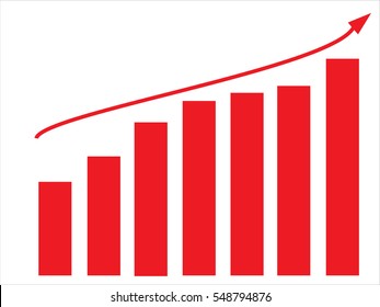 Graph Report Growth vector icon for present finance business work.