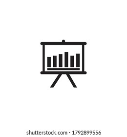 Icono de informe gráfico (ilustración vectorial)