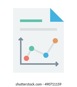 Graph Report Vector Icon 