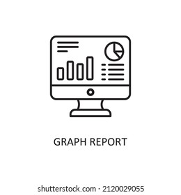Ilustración de diseño de iconos de contorno de vectores de informe de gráfico. Símbolo de banca y pago en fondo blanco EPS 10 Archivo