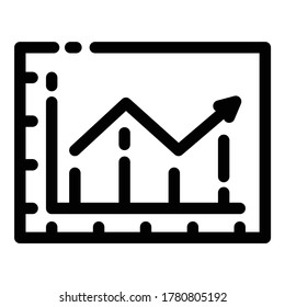 Graph Research Flat Icon Isolated On White Background