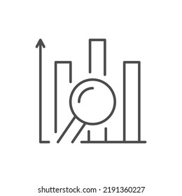 Graph research line outline icon