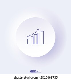 Graph Rising icon. Business and finance icons. Icons for business, management, finance, strategy, marketing. flat design with elements for mobile concepts and web apps. 