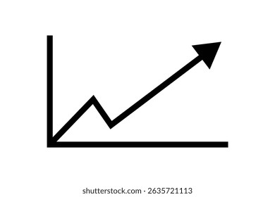 Gráfico con ilustración de Arte vectorial de tendencia ascendente