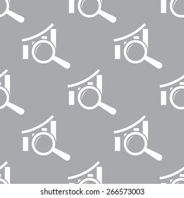 Graph scan white and black seamless pattern for web design. Vector symbol