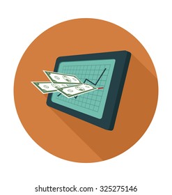 
Graph Screen Colored Vector Illustration

