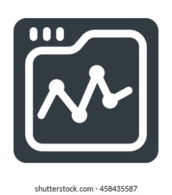 Graph Screen Vector Icon