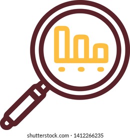 Graph search icon in trendy flat style isolated on white background