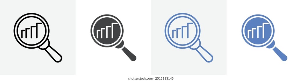graph search icon vector set use for web ui or app