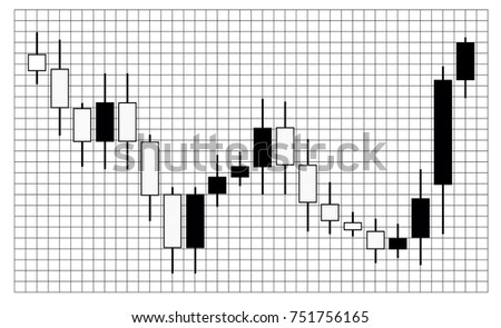 Graph Securities Market Currency Bitcoin Technical Stock Vector - 