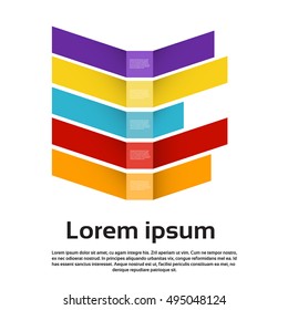 Graph Set Finance Bar Infografía Icono Colorido Gráfico de Negocios Financieros Ilustración Vector Plano