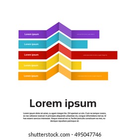 Graph Set Finance Infographic Icon Colorful Financial Business Chart Flat Vector Illustration