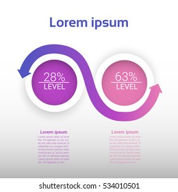 Graph Set Finance Infographic Icon Colorful Financial Business Chart Flat Vector Illustration
