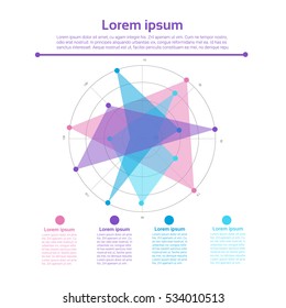 Graph Set Finance Infographic Icon Colorful Financial Business Chart Flat Vector Illustration