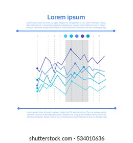 Graph Set Finance Infographic Icon Colorful Financial Business Chart Flat Vector Illustration