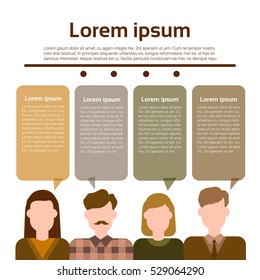 Graph Set Human Resources Infographic Icon Business Network Chart Flat Vector Illustration