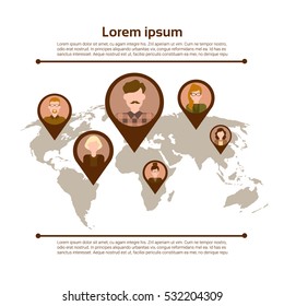 Graph Set Human Resources Infographic Icon Business Network Chart Flat Vector Illustration