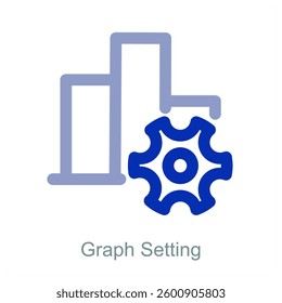 Graph Setting and analytics icon concept