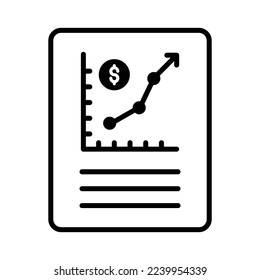 Graph sheet Vector Icon Fully Editable

