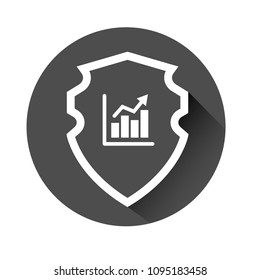 graph and shield icon