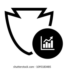 graph and shield icon