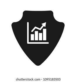 graph and shield icon