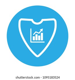 graph and shield icon