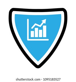 graph and shield icon