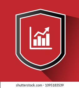 graph and shield icon