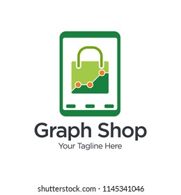 Graph Shop Analytic Logo Template Design Vector, Emblem, Design Concept, Creative Symbol, Icon