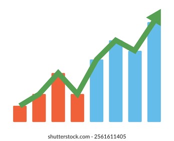 Graph showing growth and trends