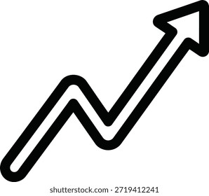 Gráfico que muestra la tendencia creciente aislada en el fondo transparente, Vector