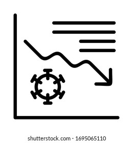 Abbildung mit negativen Auswirkungen von Coronavirus auf weißem Hintergrund, virale Pandemie Wirtschaftliche Folgen, Vektorsymbol-Design