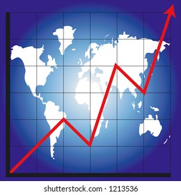 Graph showing rising profits