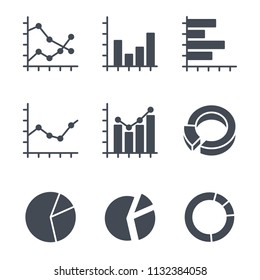 Graph silhouette icon