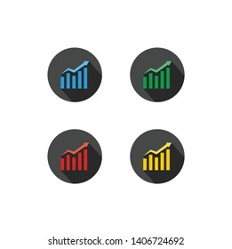 Graph. Single flat color icon. Vector illustration.