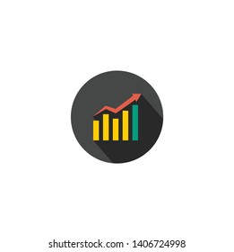 Graph. Single flat color icon. Vector illustration.