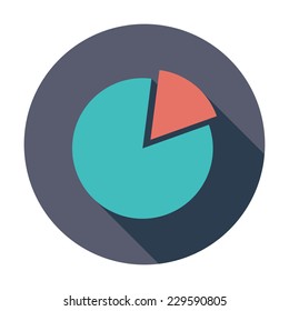 Graph. Single flat color icon. Vector illustration.